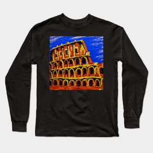 Colosseum Painting Rome Beautiful art Long Sleeve T-Shirt